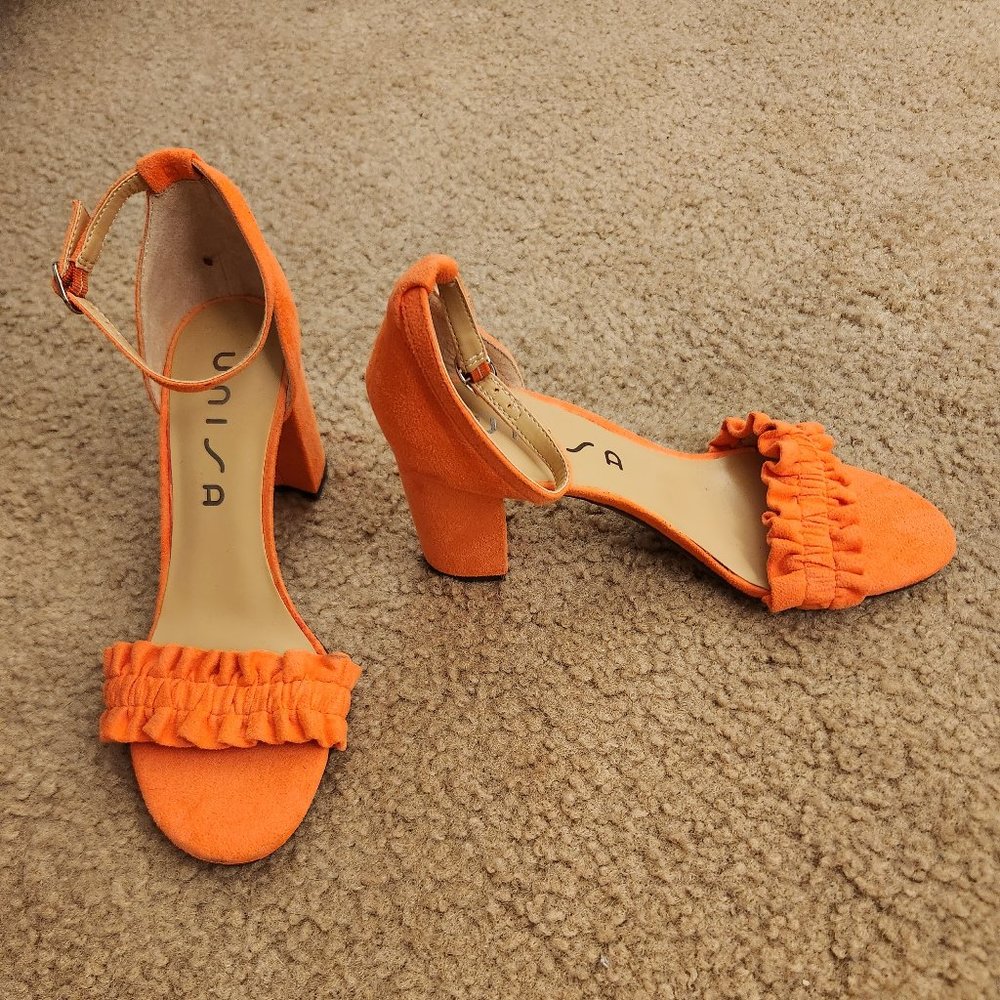 Orange Unisa Wedges - size 7.5